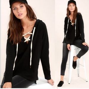 Project Social T Lace Up Hoodie